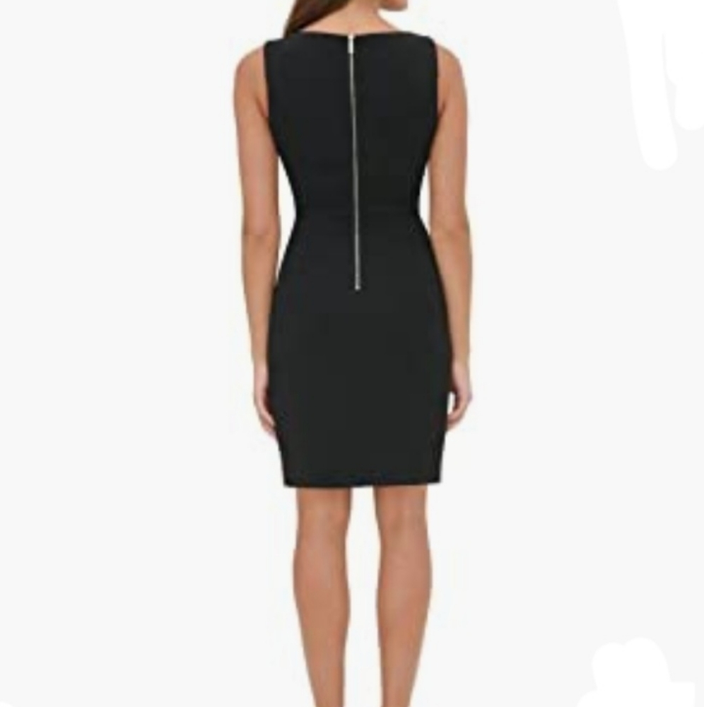 Slvls Bejeweled Belted Body Con midi SheathDress Black - Picture 2 of 6